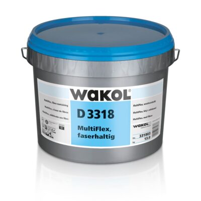 WAKOL D 3318 Vláknami vystužené disperzné lepidlo na dlažba, lino, drevo, guma