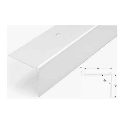 Schodový profil 3x40mm, hliníkový vŕtaný 300cm