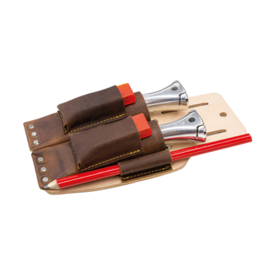 Kožený držiak nožov pre profesionálov vhodný pre 2 kladacie nože