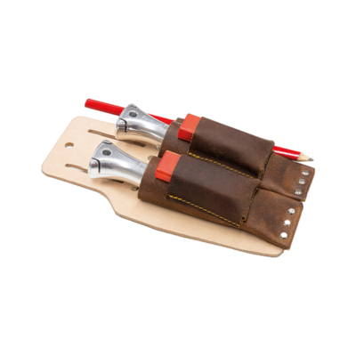 Kožený držiak nožov pre profesionálov vhodný pre 2 kladacie nože