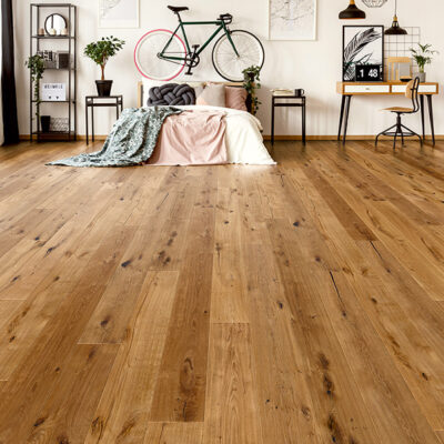 Parketa Európsky Dub Kerning, parený, ručne hobľovaný prírodný olej 50225