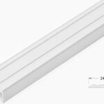 Schodový profil 10 x 24,5mm, hliníkový samolepiaci 270cm